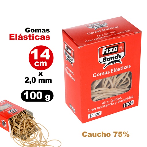 [GRA00046540] CAIXA 100G ELASTICOS 2MM X 14CM FIXO