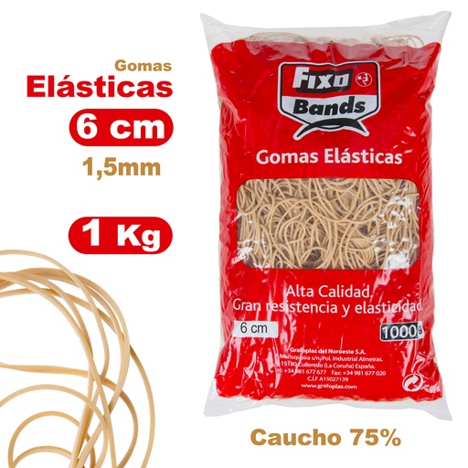 [GRA00047140] EMB. 1000G ELASTICOS 1,5MM X 6CM FIXO