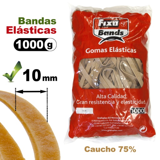 [GRA00057440] EMB. 1000G BANDAS C/ ELAST.10MMX12CM FIXO