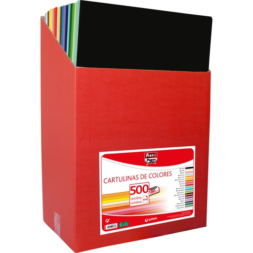 [GRA00004897] CAIXA 500 CARTOLINAS 180G 50X65 COL.SORT.