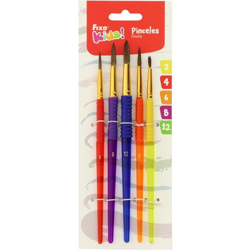 [GRA06808099] SET 5 PINCELES PELO PONY C/SOFT GRIP FK