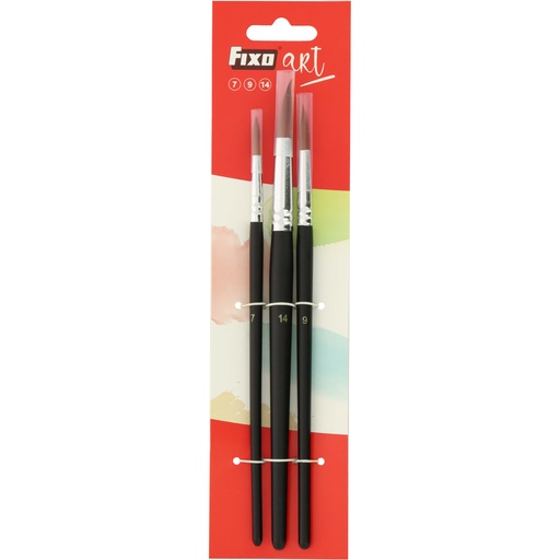 [GRA06806700] SET 3 PINCEL REDONDO No 7/9/14 FIXOART
