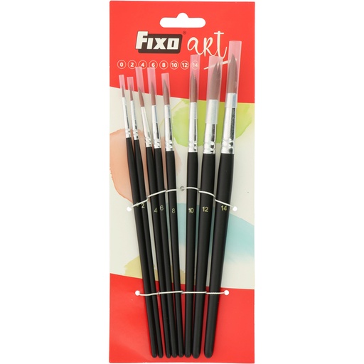 [GRA06807300] SET 8 PINCEL No0-14 REDONDOS FIXOART