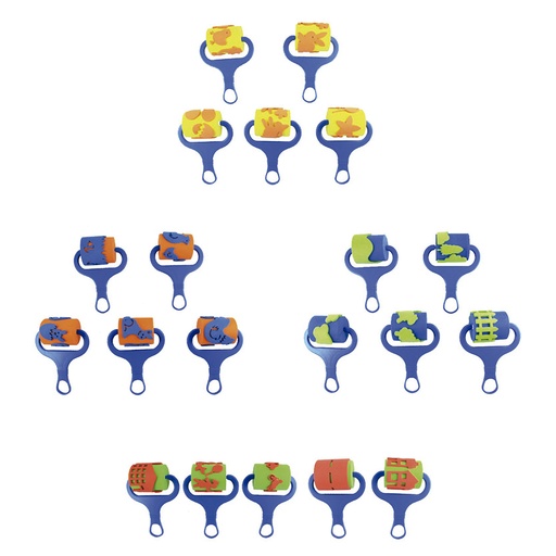 [GRA68022700] PACK 5 RODILLOS G.EVA FORMAS SURTIDAS SU