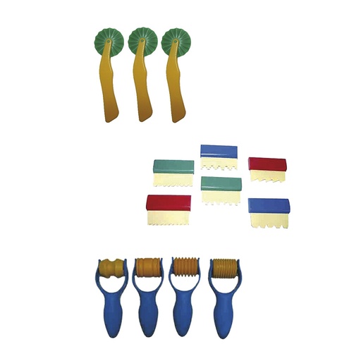 [GRA68023400] PACK 6 PEINES TRAZOS SURTIDOS 9CM