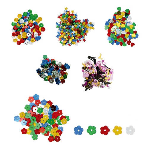 [GRA00044299] BOTE 50G LENTEJUELAS ESTRELLA SURT.COLOR