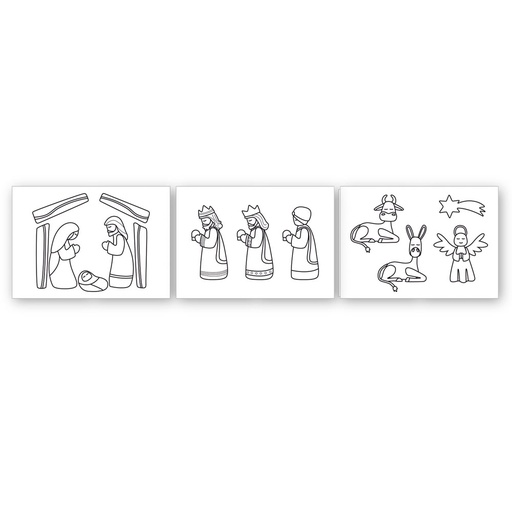 [GRA00042899] PACK12 CART.A4 IMPR.FIGURAS BELEN