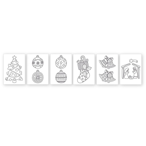 [GRA00042999] PACK12 CART.A4 IMPR.FIGURAS SURT.NAVIDAD