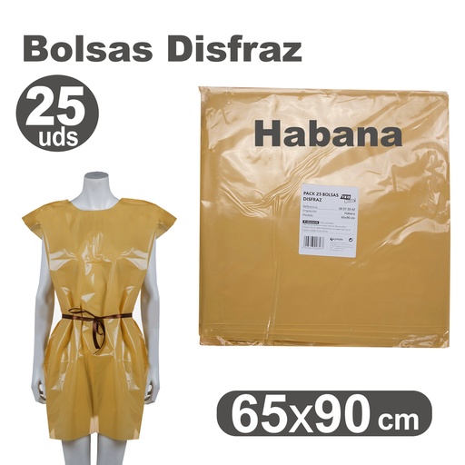 [GRA00072042] PACK25 BOLSA DISFRAZ 65X90 HABANA