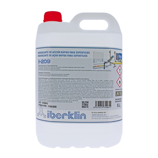 [GRA85001200] HIGIENIZANTE ACCION RAPIDA SUPERFICIE 5L