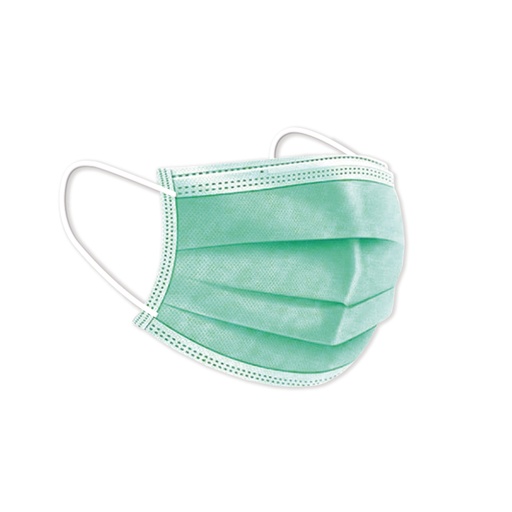 [GRA85005020] CAIXA 50 MASC.QUIRUR.IIR C/C/ ELAST. VERDE