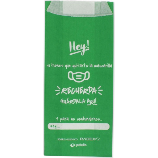 [GRA85002420] PACK10 EMB.S PAPEL C/FOLE VERDE RADEX