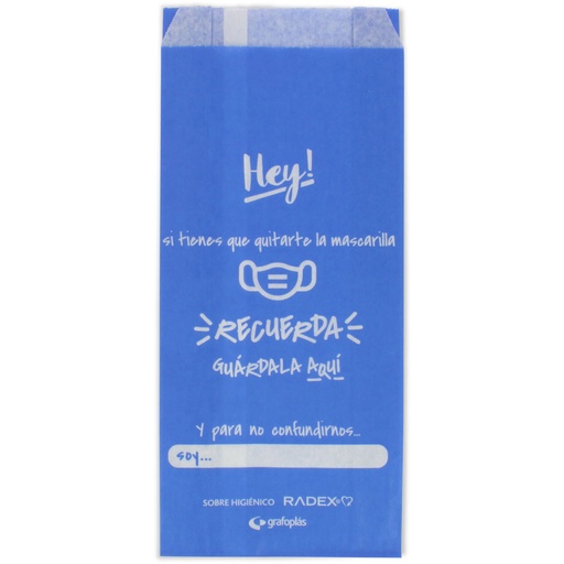 [GRA85002430] PACK10 EMB.S PAPEL C/FOLE AZUL RADEX