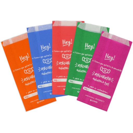 [GRA85003199] 5 PACKS 10 EMB.S PAPEL RADEX SORTIDO