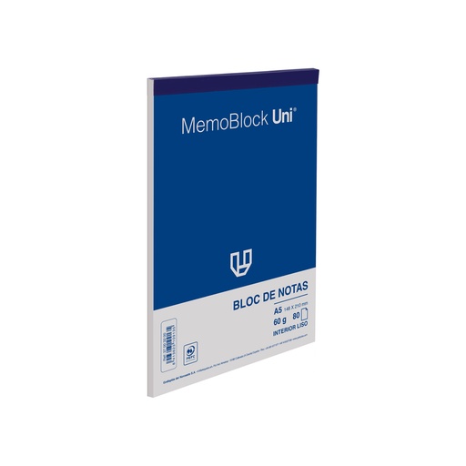 [GRA37003200] BLOC NOTAS A5 80H 60G LISO MEMOBLOCK