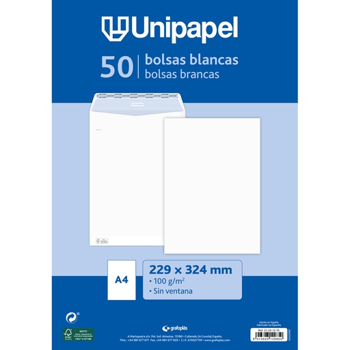[GRA21241170] PQ.10 ENV. BCA 100G 229X324 T.SILIC