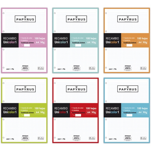 [GRA53392252] RECARGA PAPYRUS A4 UNI1 100H/90G 5X5 NARJ