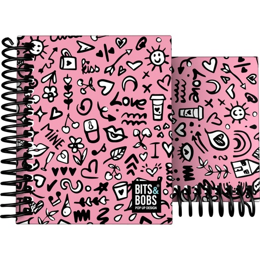 [GRA16532714] CADERNO FOR.A7 C5MM B&B I LOVE YOU