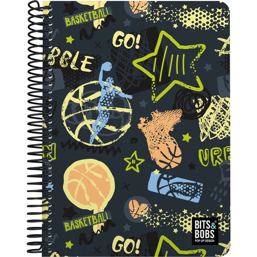 [GRA16512212] CADERNOPP 4o 80H 90G C4MM B&B STREETBALL