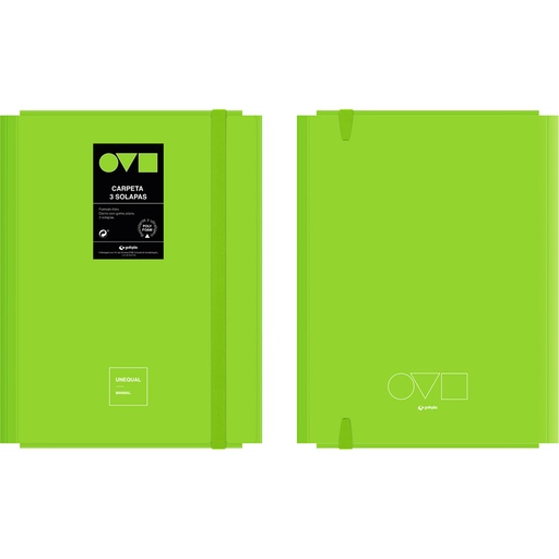 [GRA01225321] PASTA 3 SOLAPAS UNEQ MINIMAL VERDE