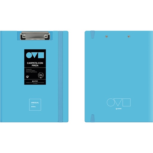 [GRA01550933] CARP A4 C/PINZA SUP UNEQ MINIMAL AZUL PA