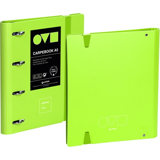 [GRA88110121] CARPEBOOK 4O25 A5 UNEQ MINIMAL VERDE