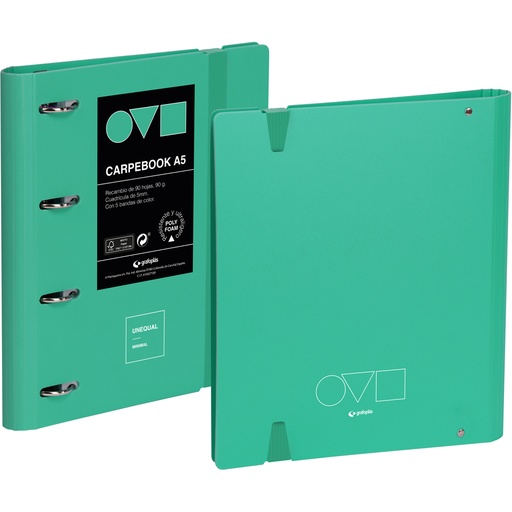 [GRA88110136] CARPEBOOK 4O25 A5 UNEQ MINIMAL TURQUES