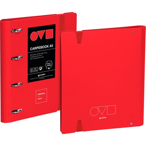 [GRA88110151] CARPEBOOK 4O25 A5 UNEQ MINIMAL ROXO