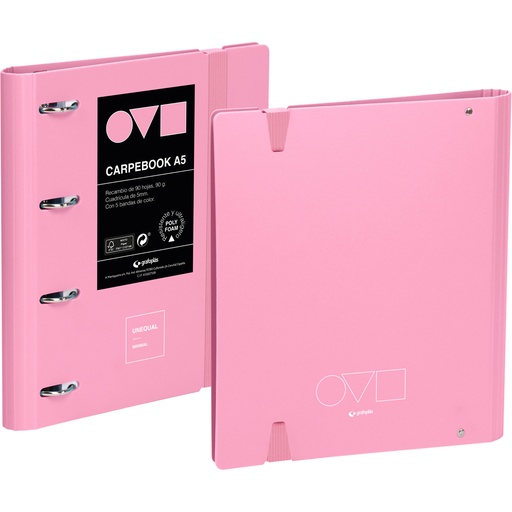 [GRA88110153] CARPEBOOK 4O25 A5 UNEQ MINIMAL ROSA
