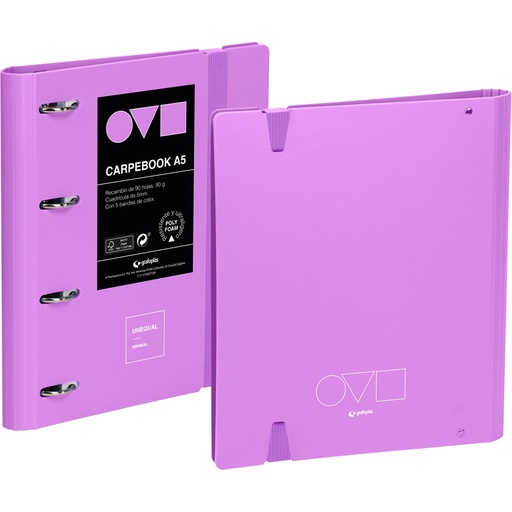 [GRA88110169] CARPEBOOK 4O25 A5 UNEQ MINIMAL LAVANDA
