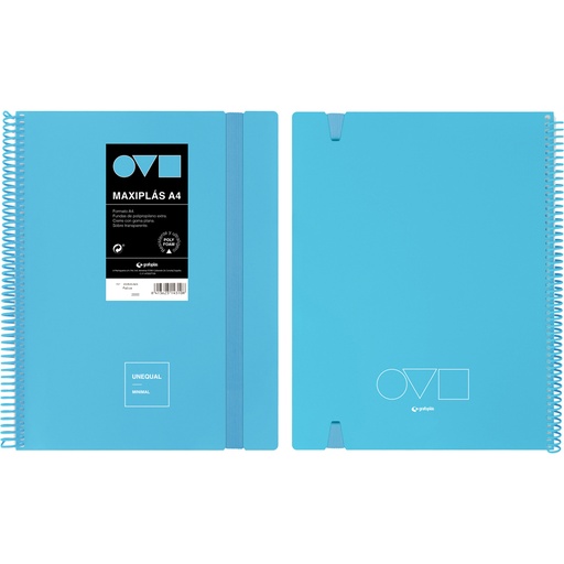 [GRA39222233] MAXIPLAS 20F A4 UNEQ MINIMAL AZUL PASTE