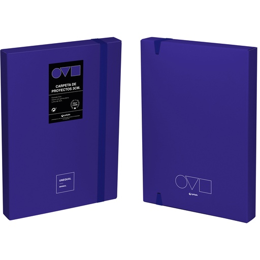 [GRA91271030] CAJA PROYECTO 3CM UNEQ MINIMAL AZUL