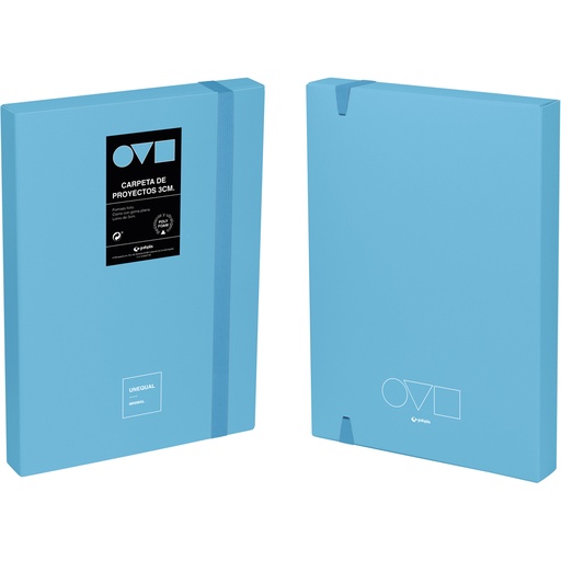 [GRA91271033] CAJA PROYECTO 3CM UNEQ MINIMAL AZUL PA