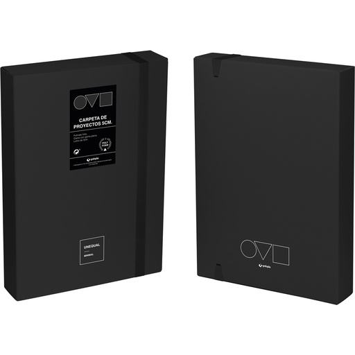 [GRA91271210] CAJA PROYECTO 5CM UNEQ MINIMAL NEGRO