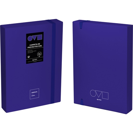 [GRA91271230] CAJA PROYECTO 5CM UNEQ MINIMAL AZUL