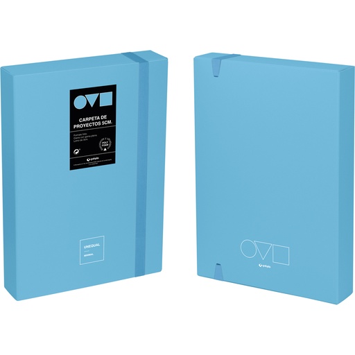 [GRA91271233] CAJA PROYECTO 5CM UNEQ MINIMAL AZUL PA