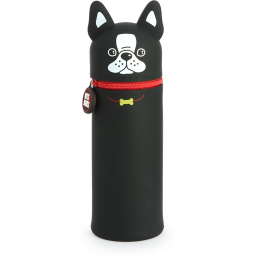 [GRA37760500] ESTOJO BULLDOG PETS NEGRO SILICONE