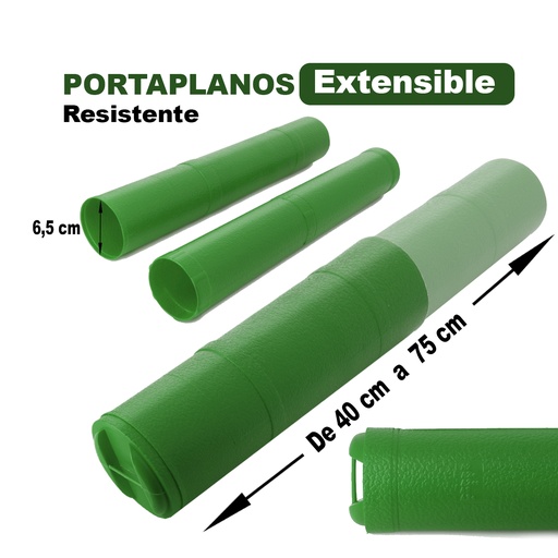 [KAT34000620] TUBO PORTAPLANOS VERDE CENTAURO