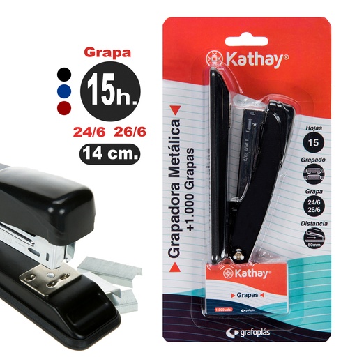 [KAT86000299] GRAPADORA METALICA+ GRAPAS 116X54X34MM