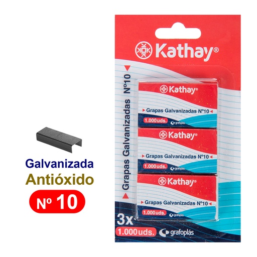 [KAT86001100] BLISTER 3*1000UDS GRAPAS GALVAN. N10