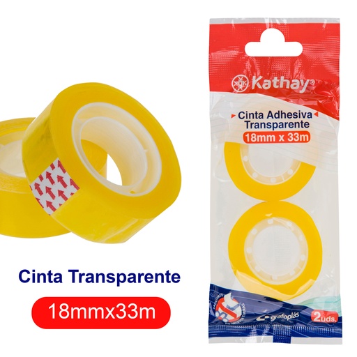 [KAT86003000] BOLSA 2 CINTAS TRANS 18MMX33M