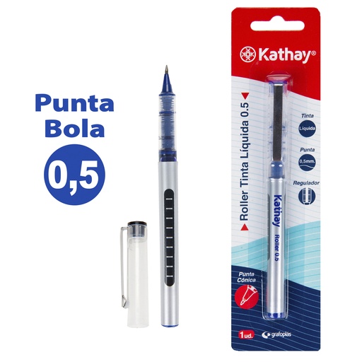 [KAT86210630] BLISTER 1ROLLER 0,5MM T.LIQ P.CONIC AZUL