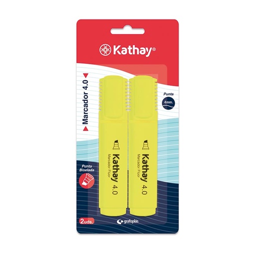 [KAT86211960] BLISTER 2MARCA.FLUOR 4MM P.BISEL.AMARIL