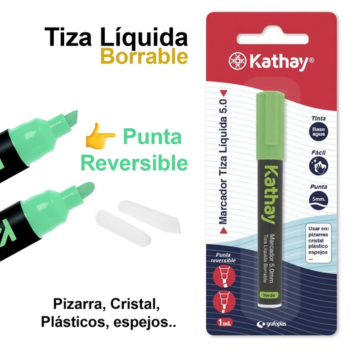 [KAT86212620] BLISTER 1MARCA.TIZA P.CONICA VDE KATHAY