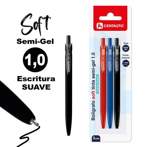 [KAT86233299] BLISTER 3 ESFEROGRÁFICAS 1MM SOFT T.SEMIG AZ+R+N