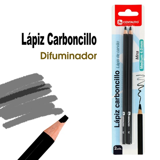[KAT86233410] BLISTER 2 LÁPIS CARBON MEDIUM 4MM CENTAU
