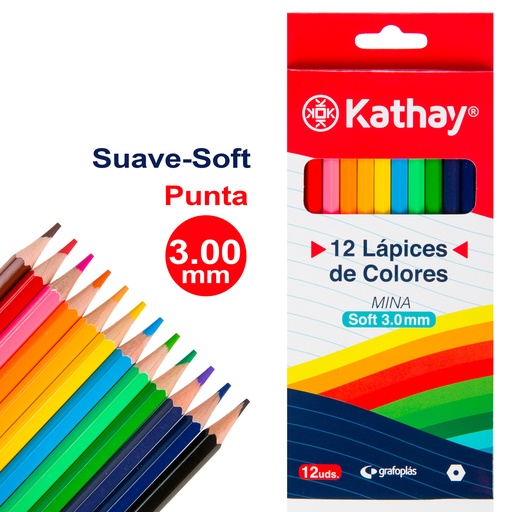 [KAT86233599] CAJA 12 LAPICES COL. HEXAGONAL KATHAY