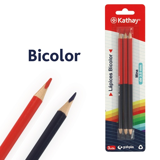 [KAT86233999] BLISTER 3 LÁPIS AZUL-ROXO KATHAY