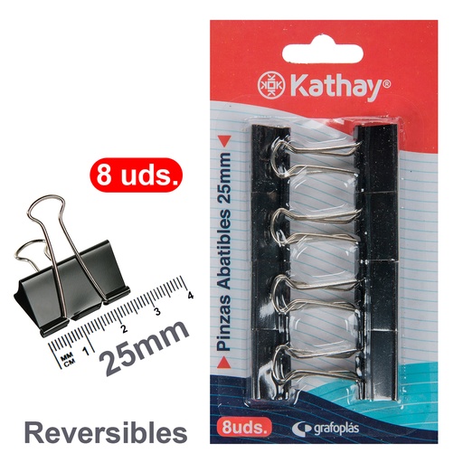 [KAT86400810] BLISTER 8  MOLAS REBATIVEIS 25MM KATHAY