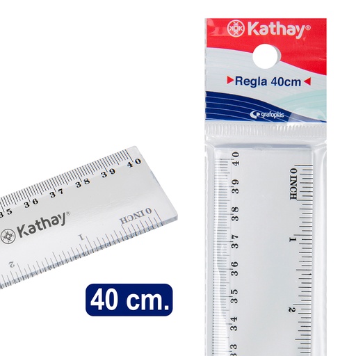 [KAT86420300] REGLA PLASTICO 40CM KATHAY